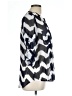 Collective Concepts 100% Polyester Chevron-herringbone Silver 3/4 Sleeve Blouse Size L - photo 4