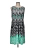 Perceptions Graphic Teal Cocktail Dress Size M - photo 1
