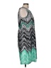 Perceptions Graphic Teal Cocktail Dress Size M - photo 4