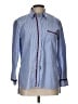 Zara Chevron-herringbone Blue Long Sleeve Blouse Size L - photo 1
