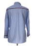 Zara Chevron-herringbone Blue Long Sleeve Blouse Size L - photo 2