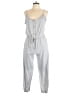 Ambiance Solid Gray Jumpsuit Size L - photo 1