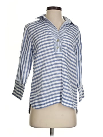 Hinson Wu 3/4 Sleeve Button-Down Shirt (view 1)
