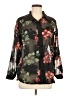 Shein 100% Polyester Floral Black Long Sleeve Blouse Size 6 - photo 1