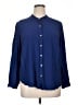 J.Jill 100% Rayon Blue Long Sleeve Polo Size XL - photo 1