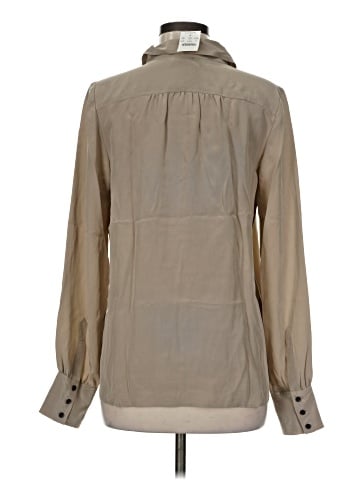 J.Crew Collection Long Sleeve Silk Top (view 2)