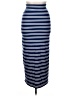 No Comment Stripes Blue Casual Skirt Size XL - photo 1