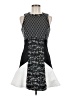 Jonathan Simkhai 100% Polyester Color Block Solid Tweed Multi Color Black Cocktail Dress Size 6 - photo 1