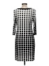 Studio One Houndstooth Black Casual Dress Size 8 - photo 2