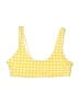 Forever 21 Checkered-gingham Yellow Swimsuit Top Size M (estimated) - photo 1