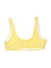 Forever 21 Checkered-gingham Yellow Swimsuit Top Size M (estimated) - photo 2