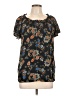 Counterparts 100% Polyester Black Short Sleeve Blouse Size L - photo 1