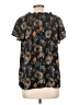 Counterparts 100% Polyester Black Short Sleeve Blouse Size L - photo 2
