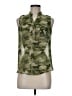 Edge 100% Polyester Camo Green Sleeveless Blouse Size M - photo 1