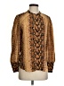 Joie 100% Viscose Animal Print Gold Long Sleeve Blouse Size S - photo 1