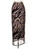 Shein 100% Polyester Animal Print Brown Formal Skirt Size 6 - photo 2