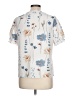 Shein 100% Polyester Floral Ivory Short Sleeve Blouse Size L - photo 2
