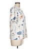 Shein 100% Polyester Floral Ivory Short Sleeve Blouse Size L - photo 4