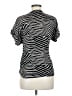 H&M Animal Print Black Short Sleeve Blouse Size 6 - photo 2