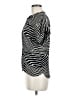 H&M Animal Print Black Short Sleeve Blouse Size 6 - photo 5