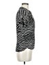 H&M Animal Print Black Short Sleeve Blouse Size 6 - photo 4