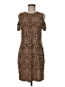 MICHAEL Michael Kors Animal Print Brown Cocktail Dress Size M - photo 1