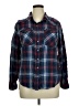 Vanilla Star 100% Cotton Plaid Blue Long Sleeve Button-Down Shirt Size XL - photo 1