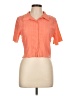 Chocolate Orange Short Sleeve Blouse Size L - photo 1