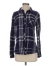 Rails 100% Rayon Plaid Blue Long Sleeve Button-Down Shirt Size S - photo 1