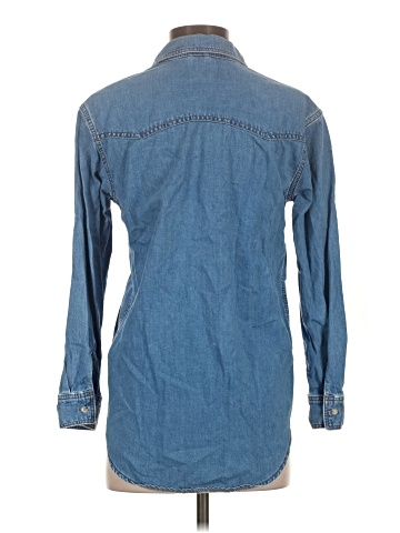 Topshop Long Sleeve Button-Down Shirt (view 2)