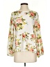 Shein Floral Ivory 3/4 Sleeve Blouse Size S - photo 1