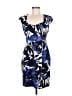 Connected Apparel Floral Blue Cocktail Dress Size 8 (petite) - photo 1
