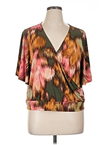 G by Giuliana Rancic Short Sleeve Blouse (view 1)