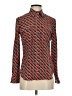 Equipment 100% Silk Orange Long Sleeve Silk Top Size XS - photo 1