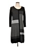 Spense Graphic Gray Casual Dress Size L - photo 1