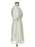 o.p.t 100% Polyester Polka Dots Ivory Cocktail Dress Size XS - photo 4