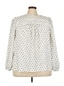 Assorted Brands 100% Polyester Polka Dots Ivory Long Sleeve Blouse Size 3X - photo 1