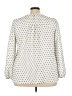 Assorted Brands 100% Polyester Polka Dots Ivory Long Sleeve Blouse Size 3X - photo 2