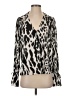 Parker 100% Polyester Animal Print Silver Long Sleeve Blouse Size S - photo 1