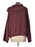Express 100% Polyester Burgundy Turtleneck Sweater Size L - photo 2