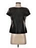 Worth 100% Leather Black Short Sleeve Top Size 2 - photo 1