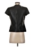 Worth 100% Leather Black Short Sleeve Top Size 2 - photo 2