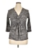 Daisy Fuentes Gray 3/4 Sleeve Top Size XL - photo 1