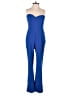 Express Solid Blue Jumpsuit Size 0 - photo 1