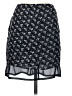 DKNY 100% Rayon Print Blue Black Casual Skirt Size P (petite) - photo 2