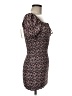 Blush 100% Rayon Print Black Cocktail Dress Size M - photo 4