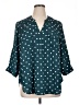 Torrid 100% Polyester Polka Dots Teal 3/4 Sleeve Blouse Size 1X - photo 1