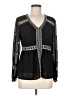 Aqua 100% Polyester Black Long Sleeve Blouse Size M - photo 1
