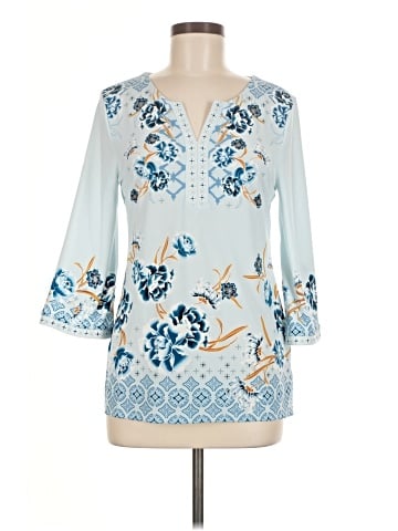 JM Collection 3/4 Sleeve Blouse (view 1)