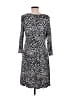 Madison Animal Print Black Casual Dress Size L - photo 2